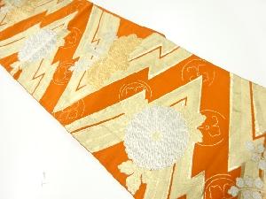 アンティーク　松皮菱に菊桐模様織出し袋帯（材料）